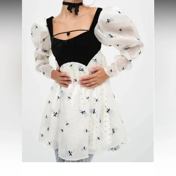 For Love and Lemons Marcella mini dress NWT babydoll dress - Picture 14 of 16